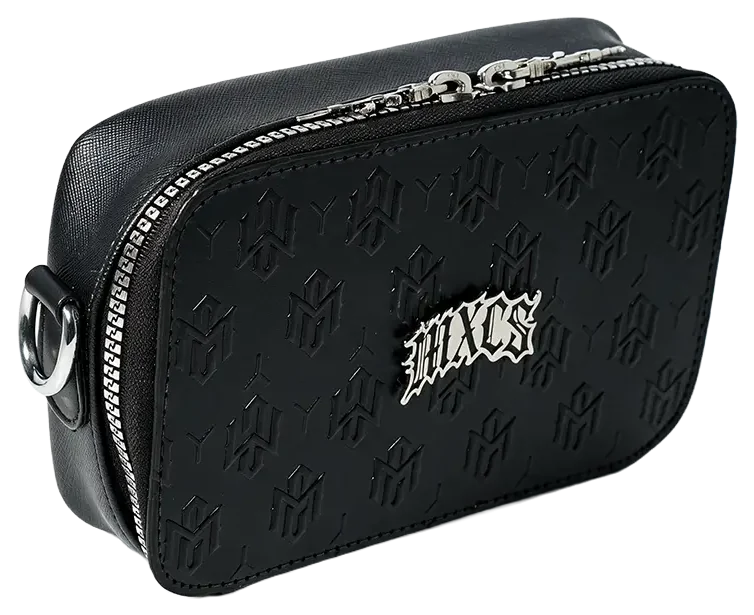 Carriel Mini negro con reupujado MXCS y placa metálica