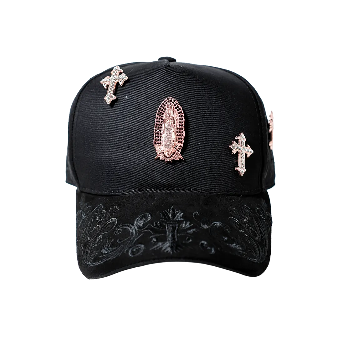 GUADALUPE CROSS ROSE GOLD
